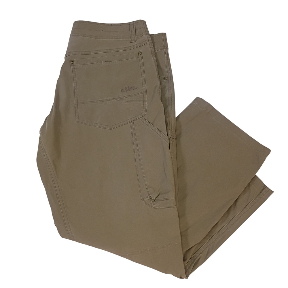 KUHL Revolvr Khaki Tan Uberkuhl Stretch Hiking Pants Mens 36x30 Fit like 38x27